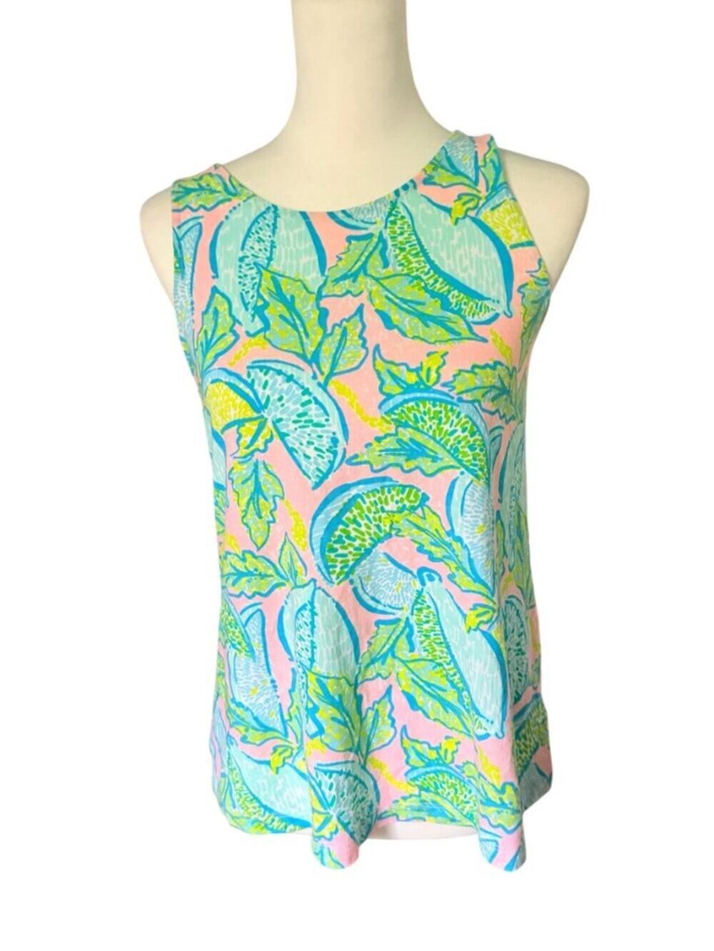 Lilly Pulitzer Tank Pink Blue Green White XS